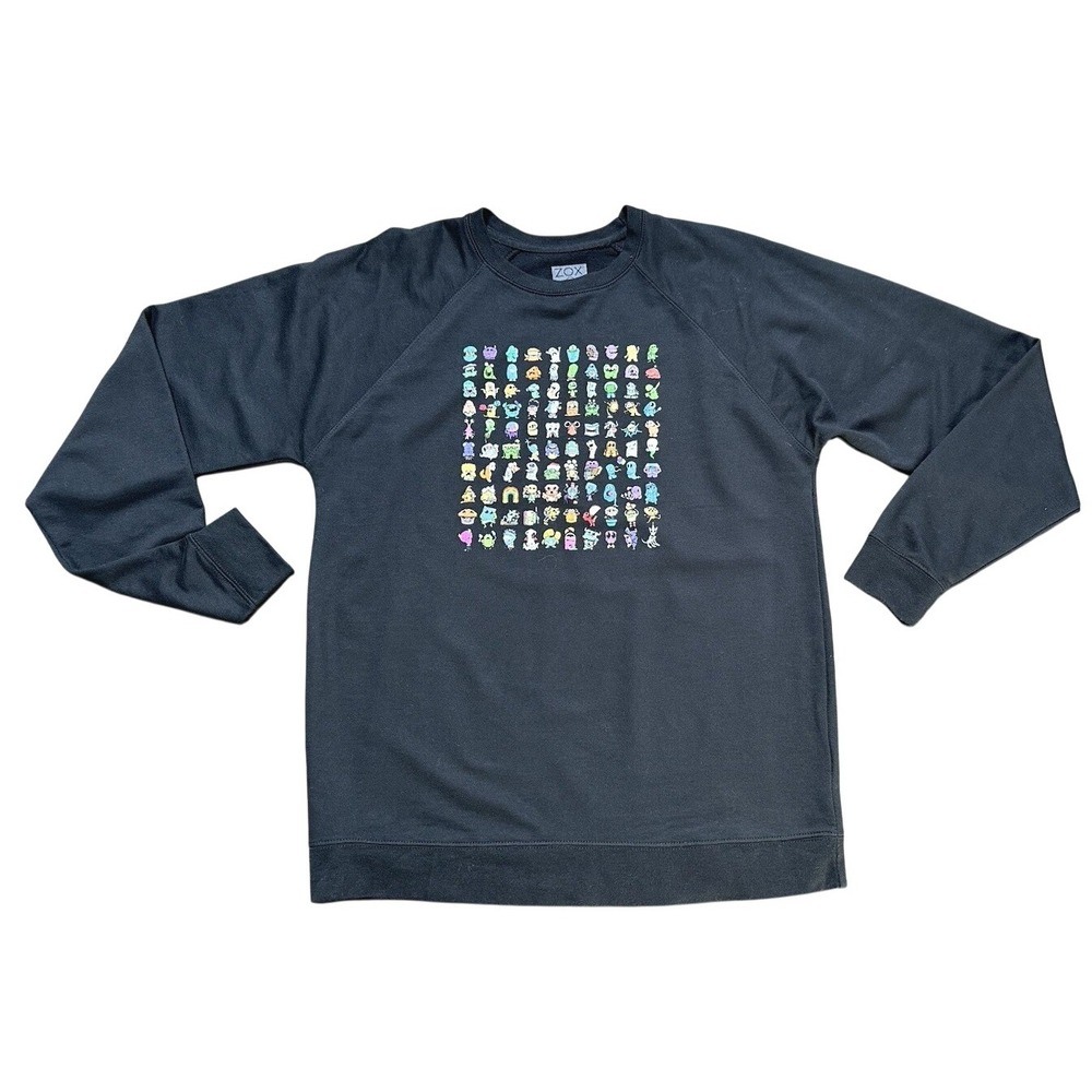 ZOX Monster Crewneck  Sweatshirt Pullover‎ Black Collectable XL  1 of 100 Made